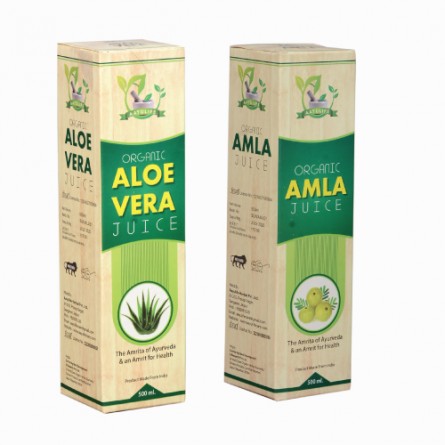  Aayulife Organic Amla & Aloe Vera Herbal Juice Combo