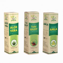 Aayulife Organic Tulsi Giloy & Amla & Aloe Vera Juice Combo