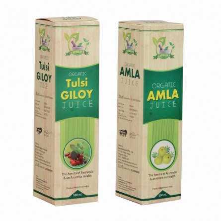  Aayulife Organic Amla & Tulsi Giloy Juice Combo